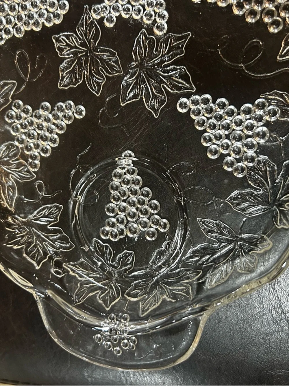 Vintage Anchor Hocking Snack GLASS SERVING TRAY CUP Restyle w striker marches